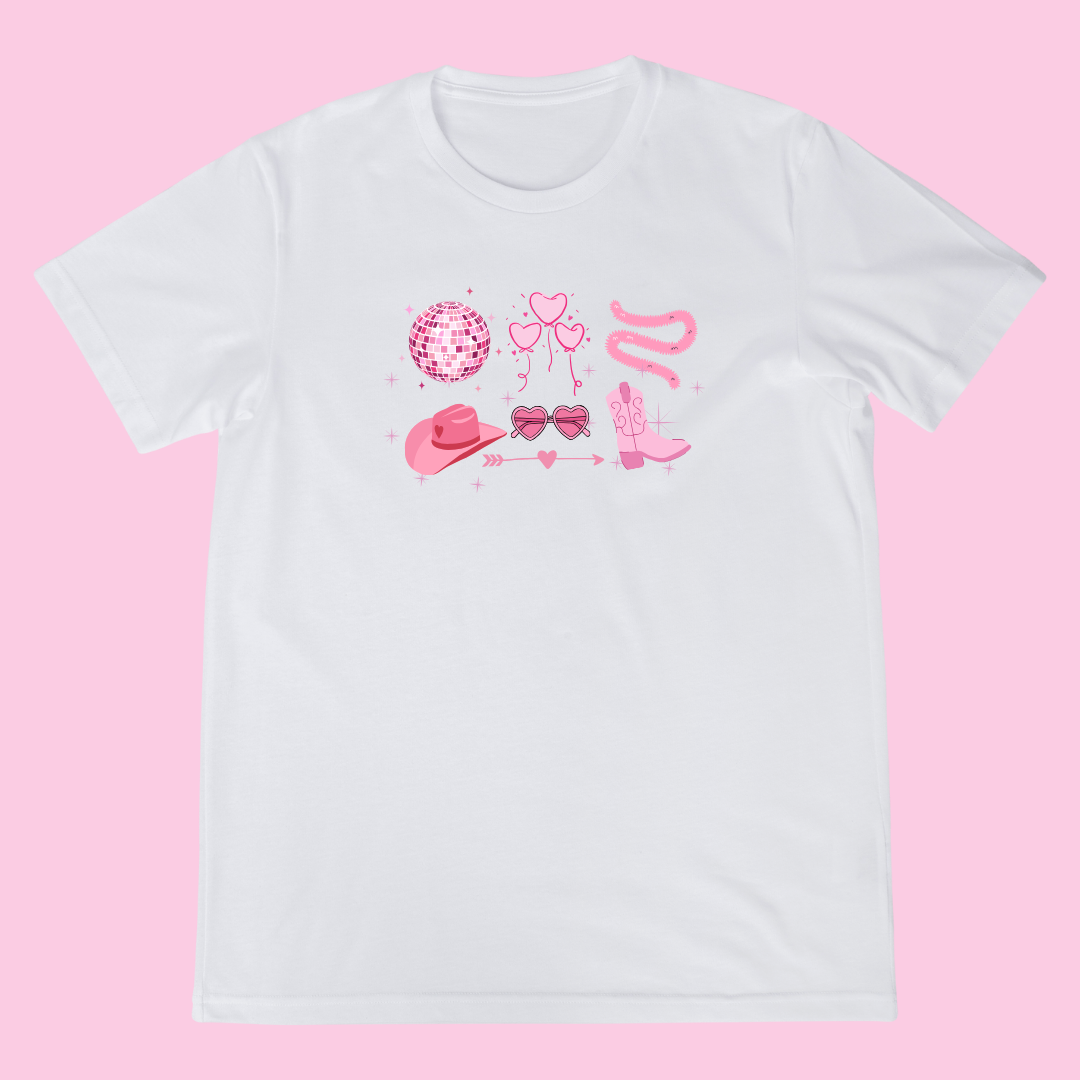 FAN GIRL PINK GRAPHIC TEE