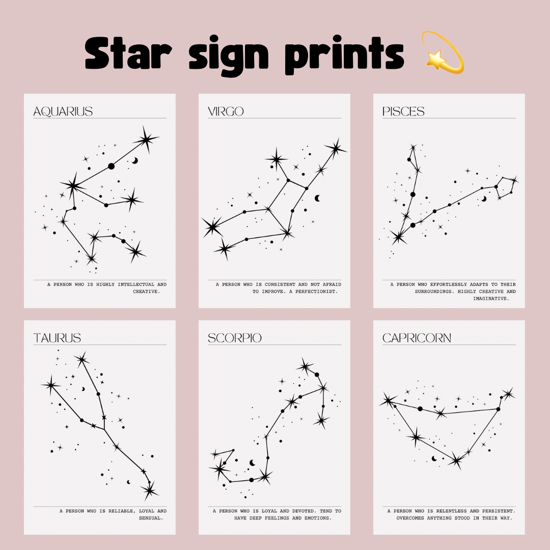Star sign prints ๐ซ