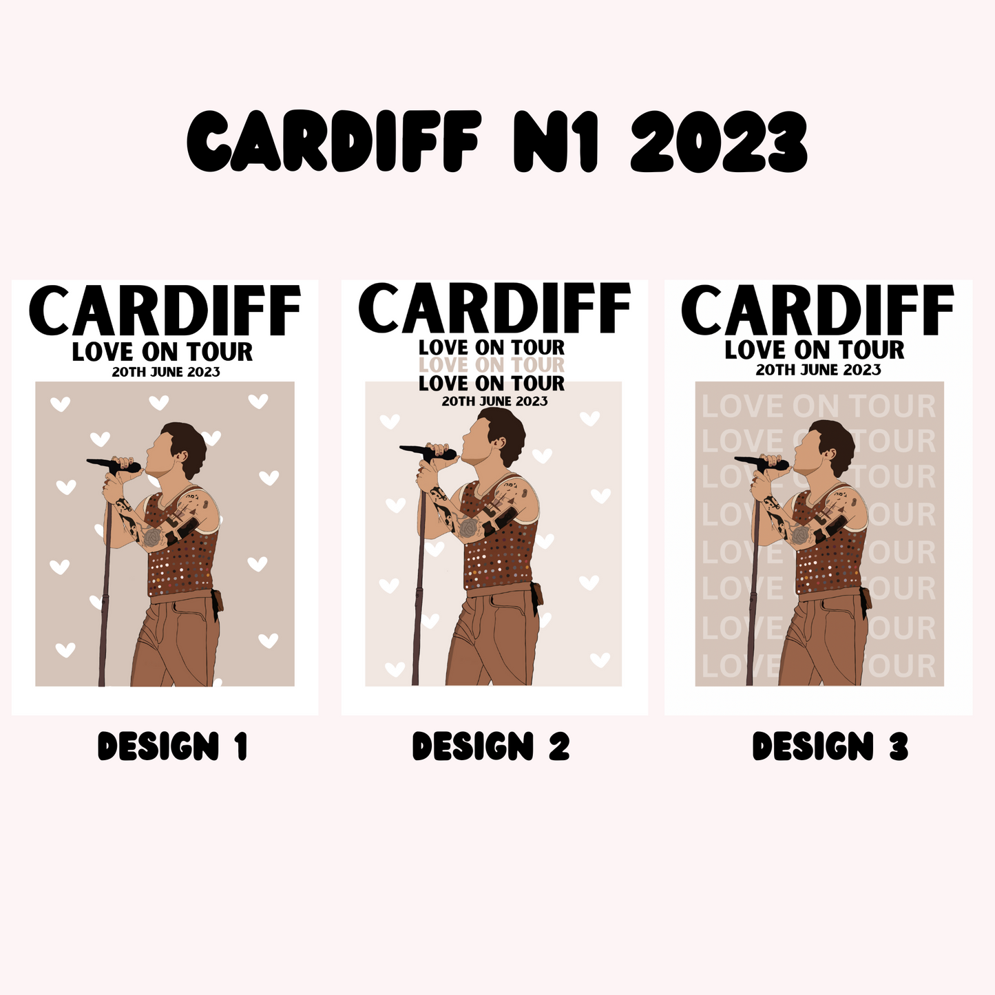 Harry Styles Cardiff Night 1 Poster | Love on Tour Poster | HSLOT 23 Cardiff N1 Poster | Harry Styles Posters