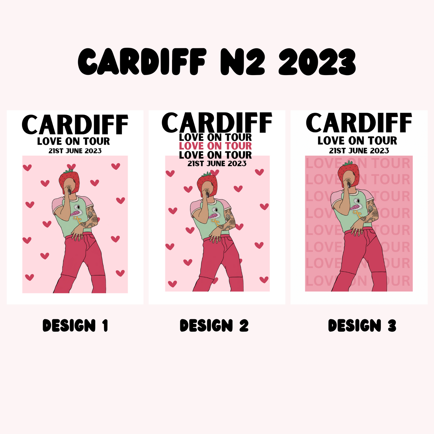 Harry Styles Cardiff Night 2 Poster | Love on Tour Poster | HSLOT 23 Cardiff N2 Poster | Harry Styles Posters