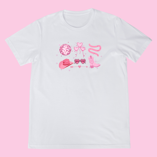 FAN GIRL PINK GRAPHIC TEE