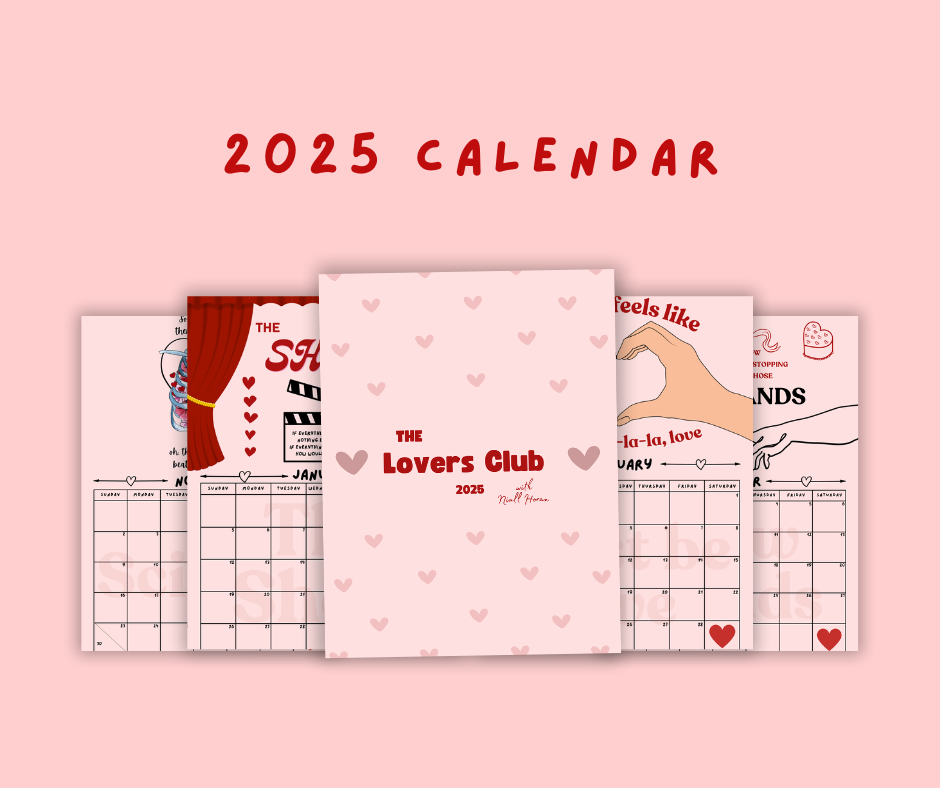 Niall Horan 2025 Calendar Lyric Theme | Niall Horan | Calendar