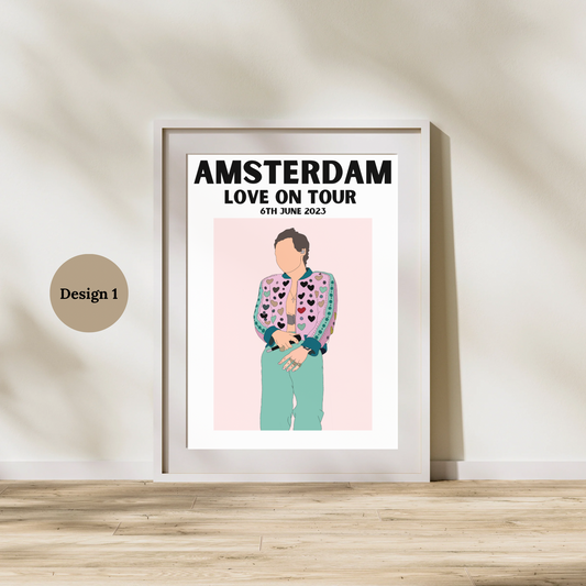 Harry Styles Amsterdam N3 Poster | Love on Tour Poster | HSLOT 23 Amsterdam
