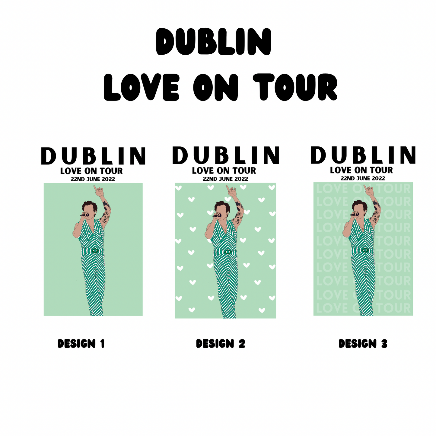 Harry Styles Dublin 2022 Poster | Love on Tour Poster