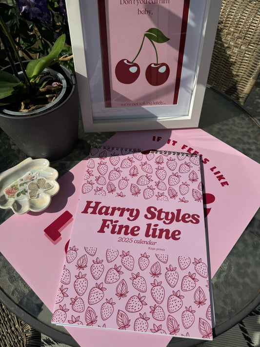 Harry Styles inspired 2025 Calendar - fine line edition