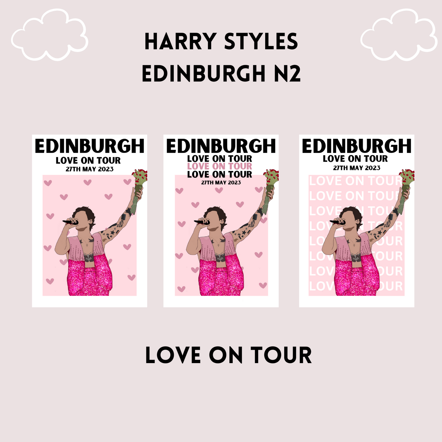 Harry Styles Edinburgh Night 2 Poster | Love on Tour Poster | HSLOT 23 Edinburgh N2 Poster | Harry Styles Posters