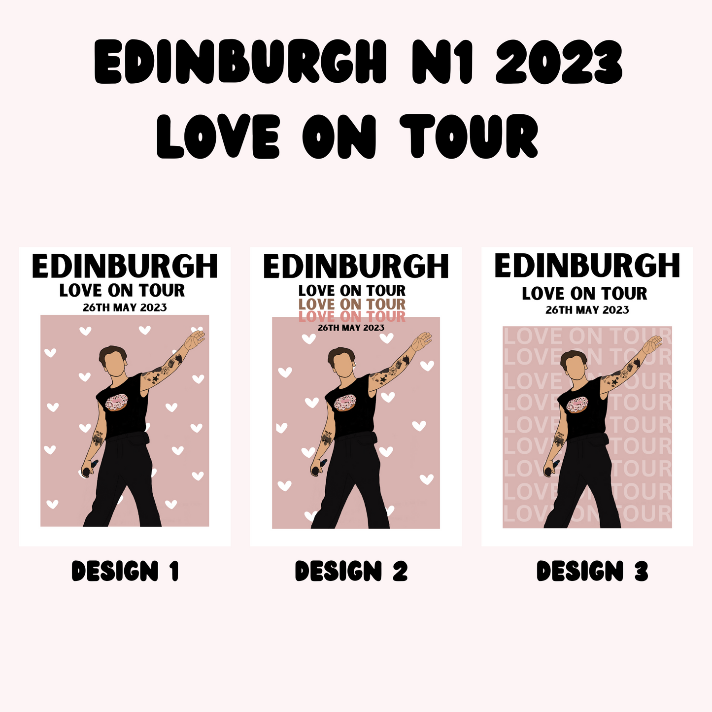 Harry Styles Edinburgh Night 1 Poster | Love on Tour Poster | HSLOT 23 Edinburgh N1 Poster | Harry Styles Posters