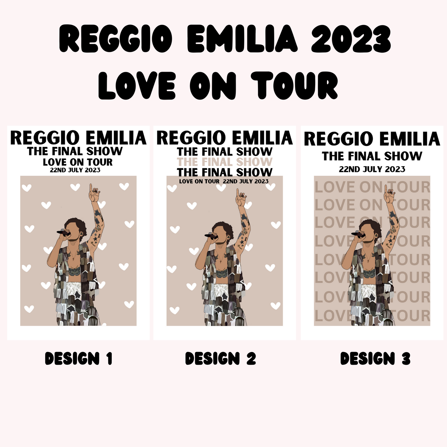Harry Styles Reggio Emilia Poster | Love on Tour Poster | HSLOT 23 Reggio Emilia Italy Poster | Harry Styles Posters