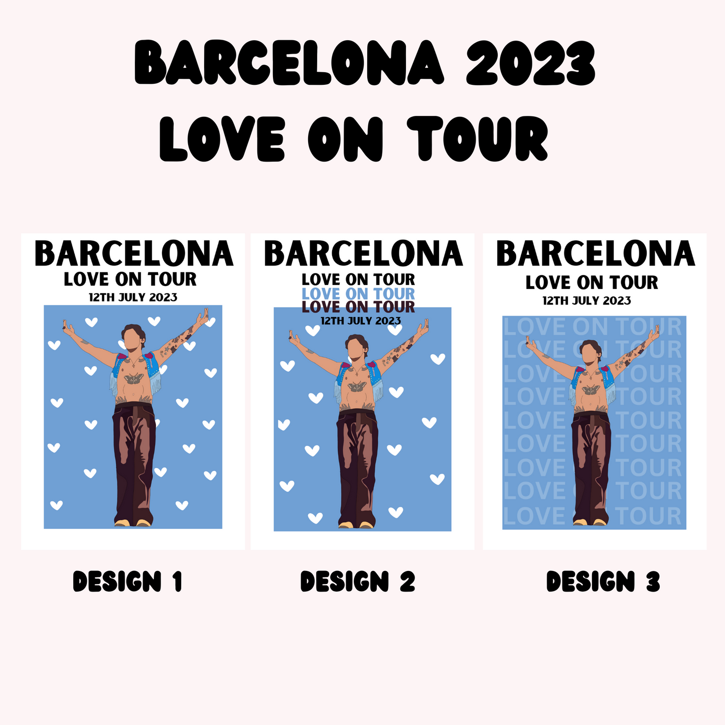Harry Styles Barcelona Poster | Love on Tour Poster | HSLOT 23 Barcelona Poster | Harry Styles Posters
