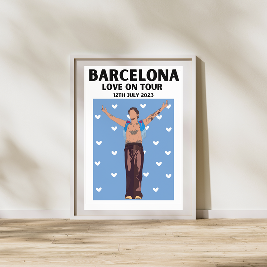 Harry Styles Barcelona Poster | Love on Tour Poster | HSLOT 23 Barcelona Poster | Harry Styles Posters