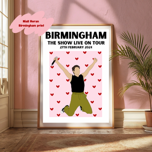 Niall Horan Birmingham Poster | The show live on tour poster | TSLOT 24