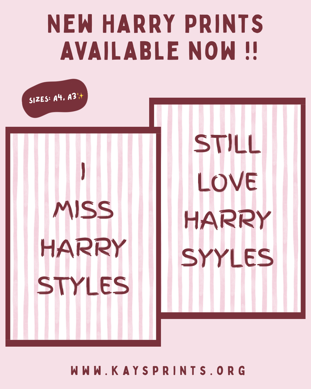 Cute pink I miss HS prints