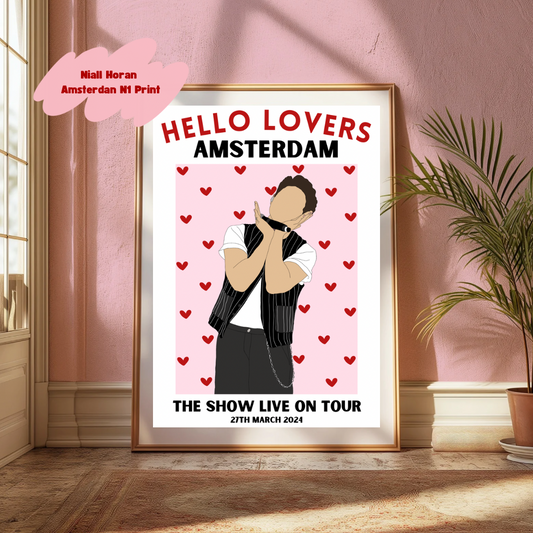 Niall Horan Amsterdam Poster | The show live on tour poster | TSLOT 24