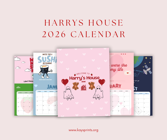 HS inspired 2026 calendar | Harry’s house edition
