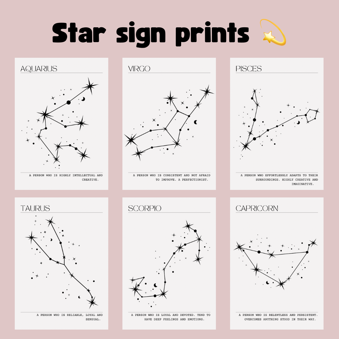 Star sign prints 💫