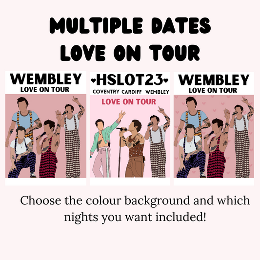 Harry Styles Love on Tour Poster | HSLOT 23 Poster | Harry Styles Posters | Multiple Date Poster
