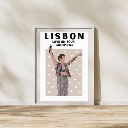 Harry Styles Lisbon Poster | Love on Tour Poster | HSLOT 23 Lisbon Poster | Harry Styles Posters